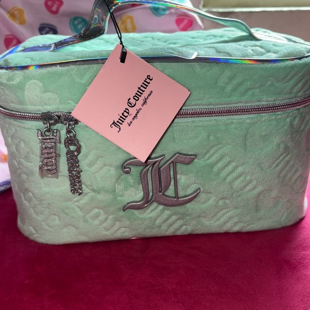 Rare Juicy Couture Mint Green Cosmetics Bag